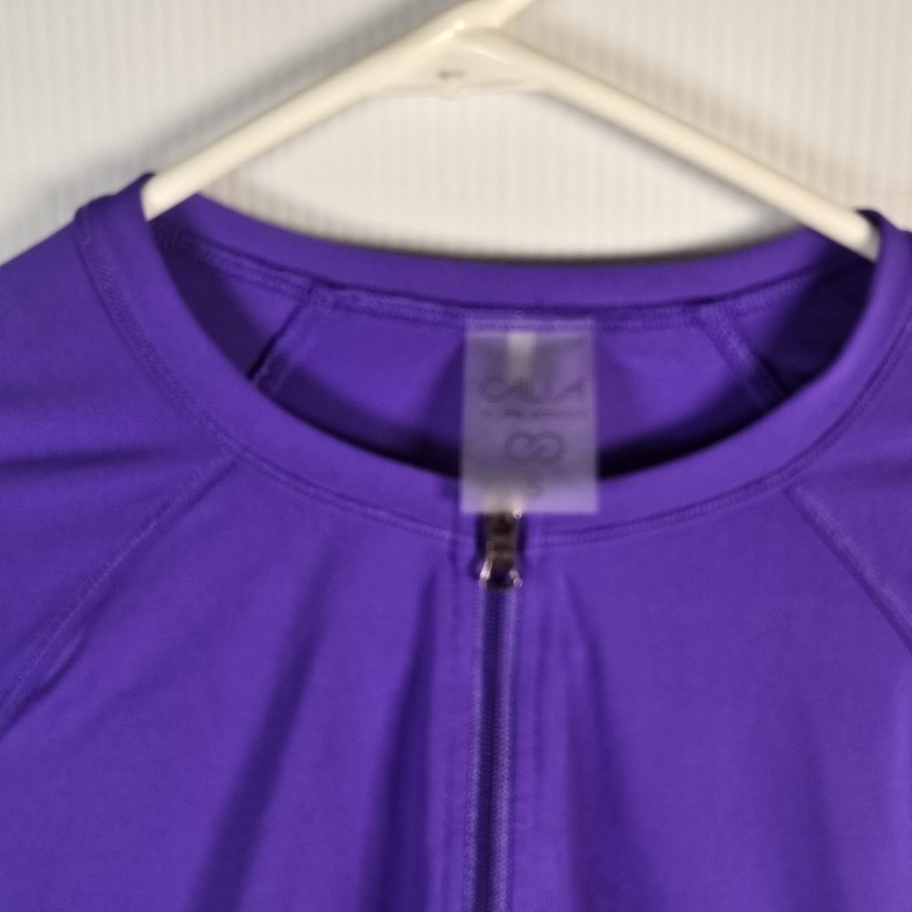 NWOT Calia By Carrie Underwood Purple Long Sleeve Quarter Zip Pullover Size S - Picture 3 of 9